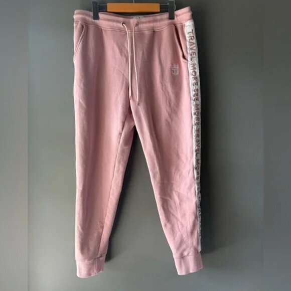 Royal Caribbean, size Large, pink cotton sweatpants, “travel more see more” - Picture 1 of 7